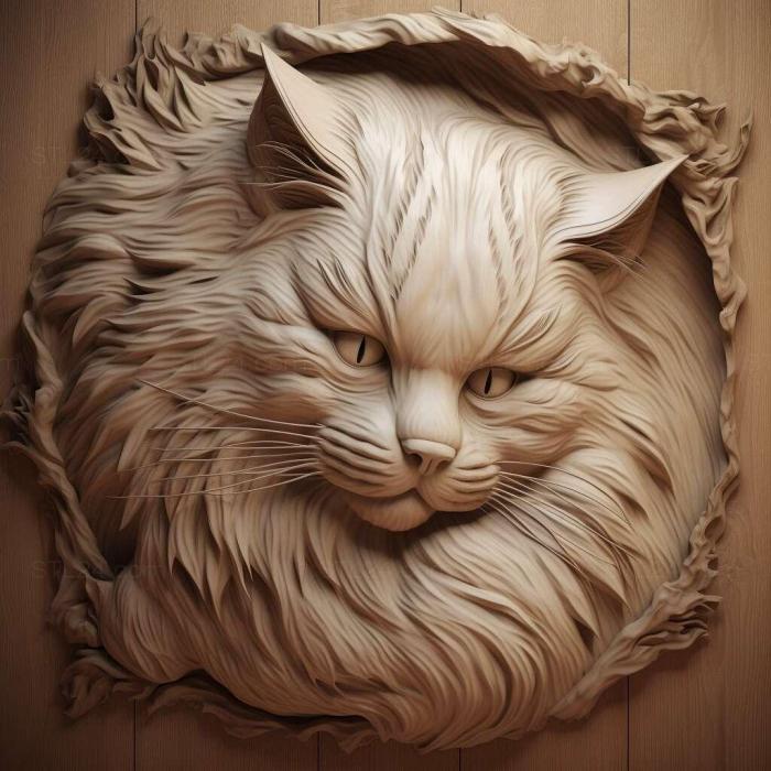 Nature and animals (st Siberian cat 2, NATURE_4798) 3D models for cnc